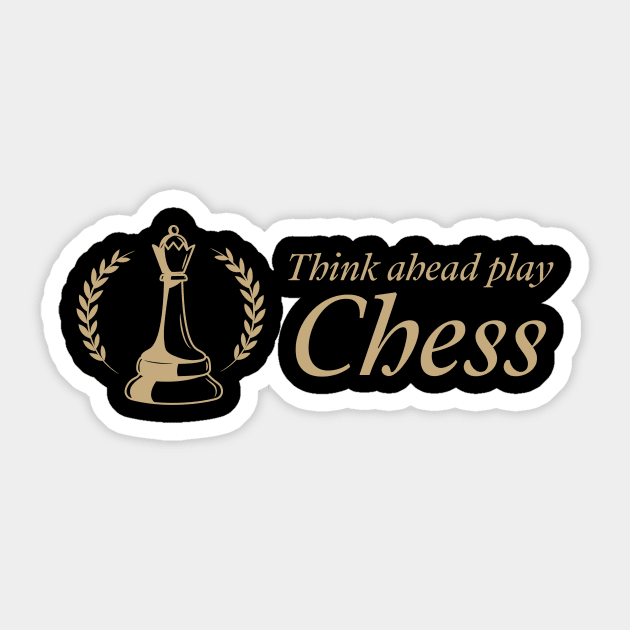 Think ahead, play chess Sticker by TheRelaxedWolf